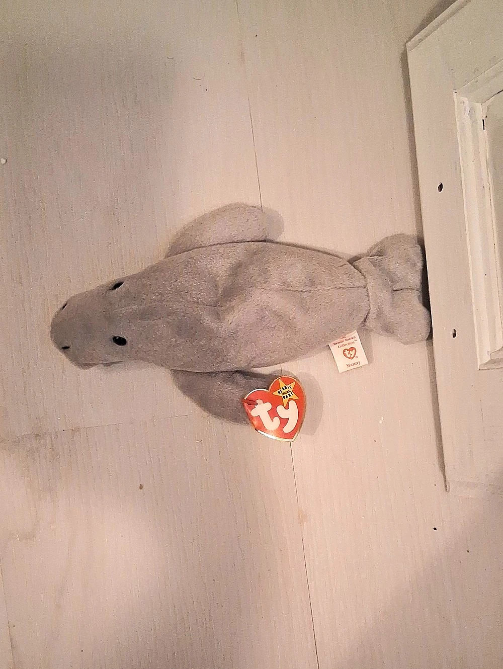 Ty Manny the Manatee Gray Plush Toy